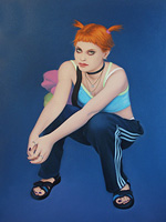 "Senza titolo", 2000, tecnica mista su tela, cm 120 x 90