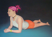 "Senza titolo", 2001, tecnica mista su tela, cm 90 x 120